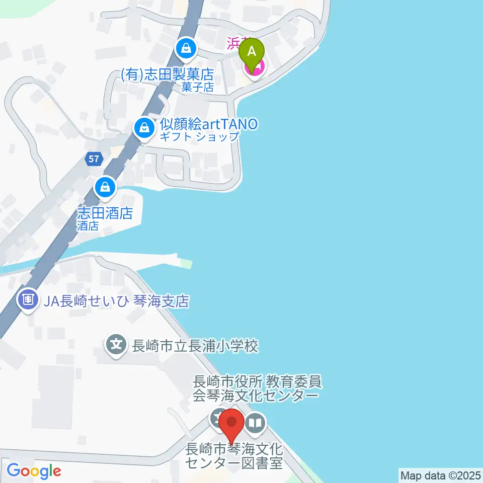 長崎市琴海文化センター周辺のホテル一覧地図
