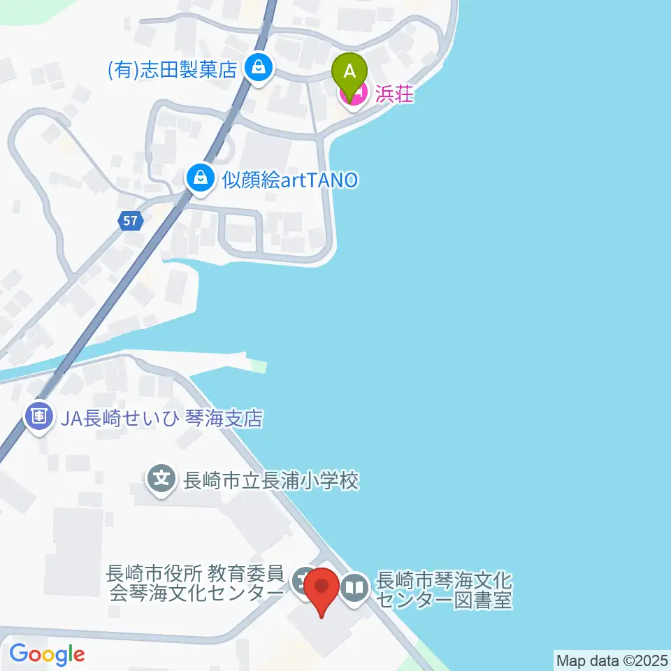 長崎市琴海文化センター周辺のホテル一覧地図