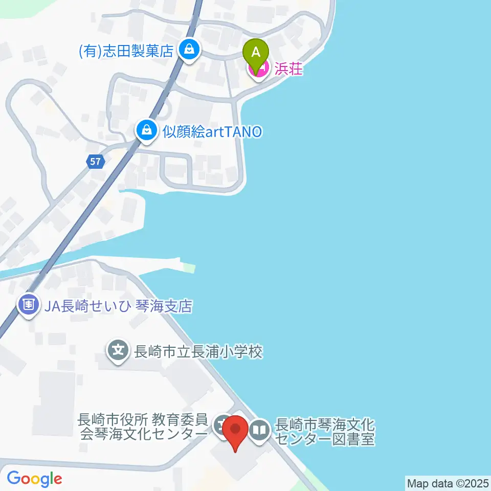 長崎市琴海文化センター周辺のホテル一覧地図