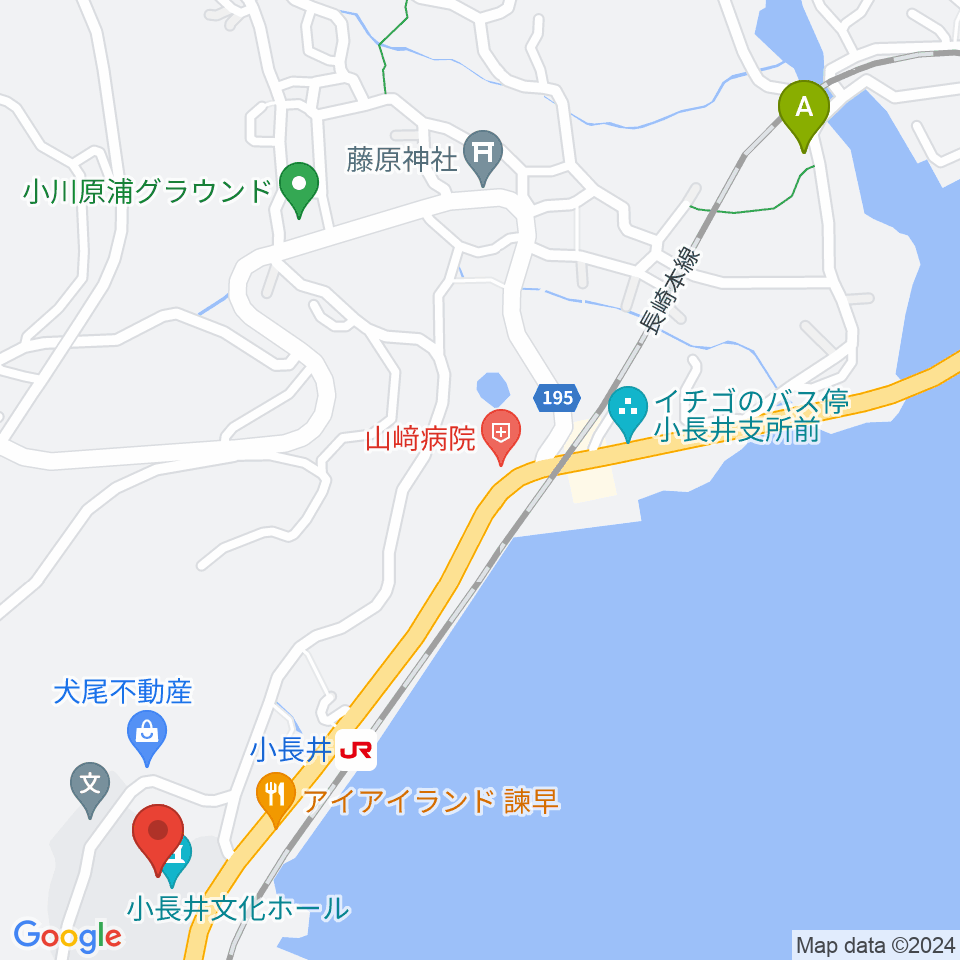 小長井文化ホール・小長井公民館周辺のホテル一覧地図