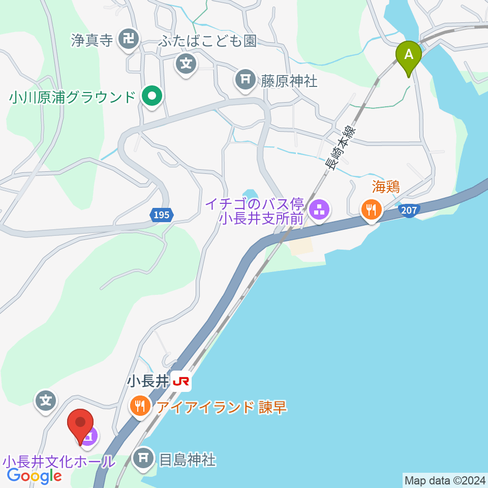 小長井文化ホール・小長井公民館周辺のホテル一覧地図