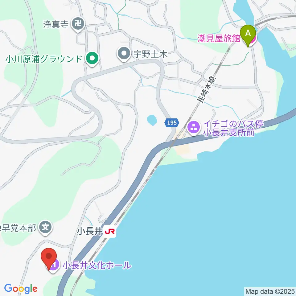 小長井文化ホール・小長井公民館周辺のホテル一覧地図