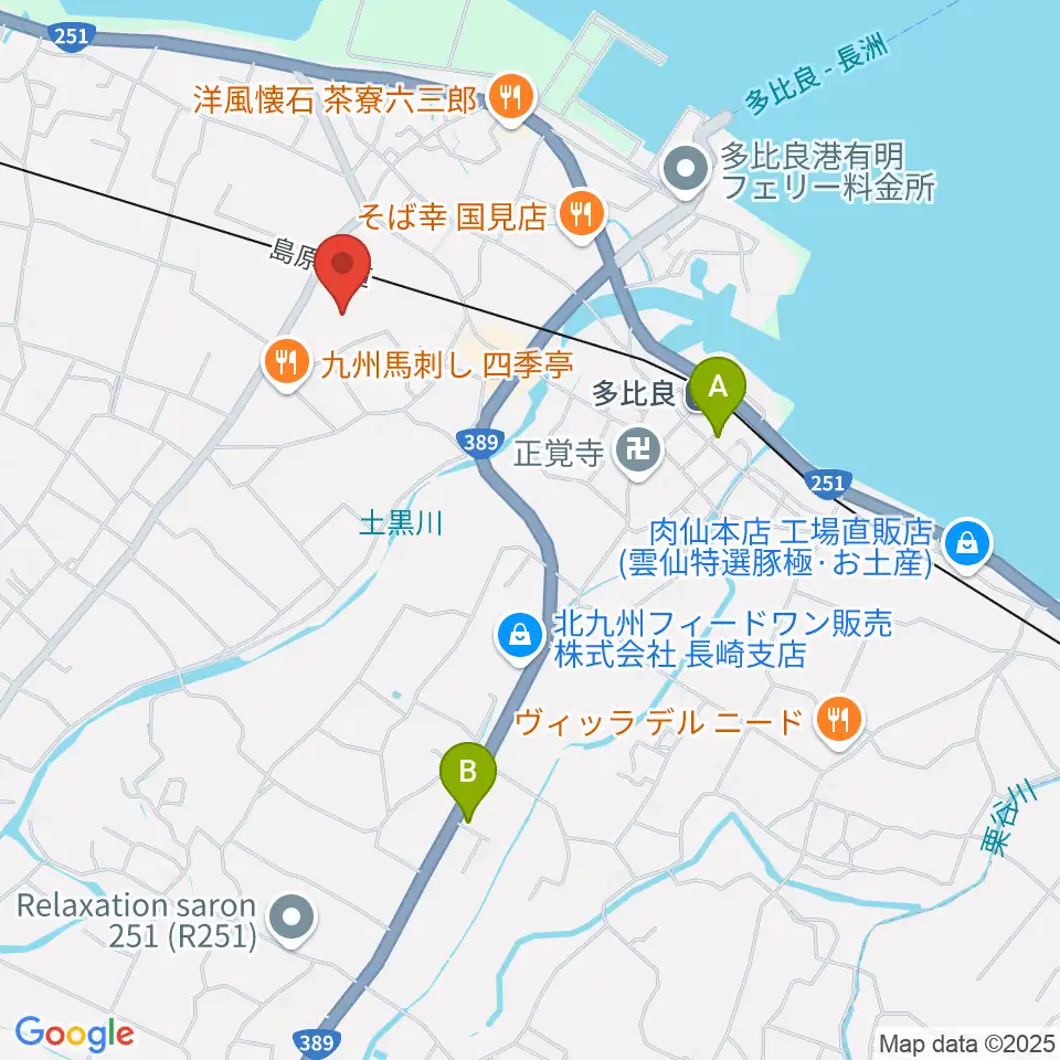 雲仙市国見町文化会館まほろば周辺のホテル一覧地図