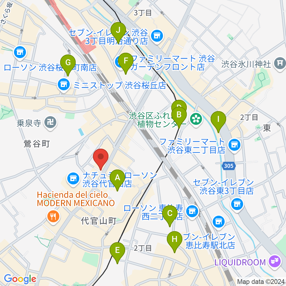 代官山NOMAD周辺のホテル一覧地図