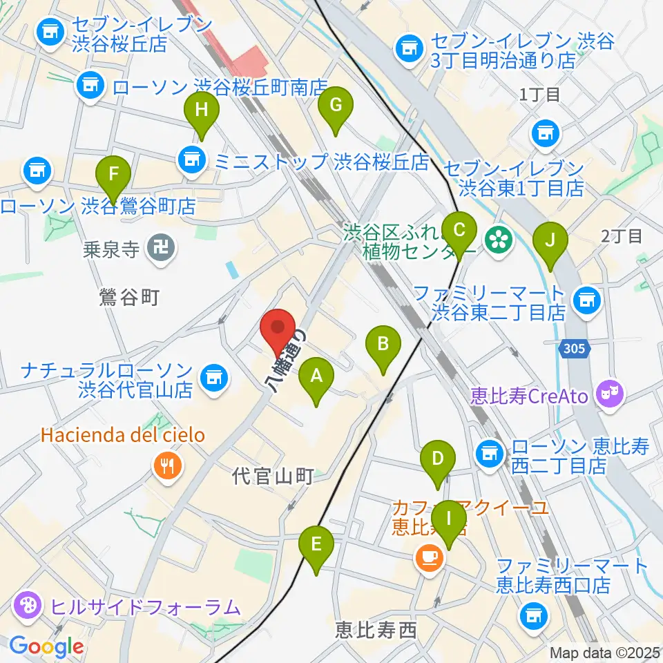 代官山NOMAD周辺のホテル一覧地図