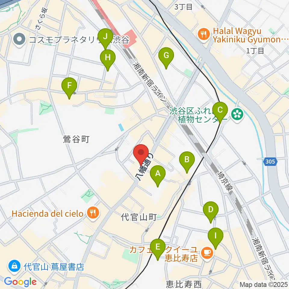 代官山NOMAD周辺のホテル一覧地図