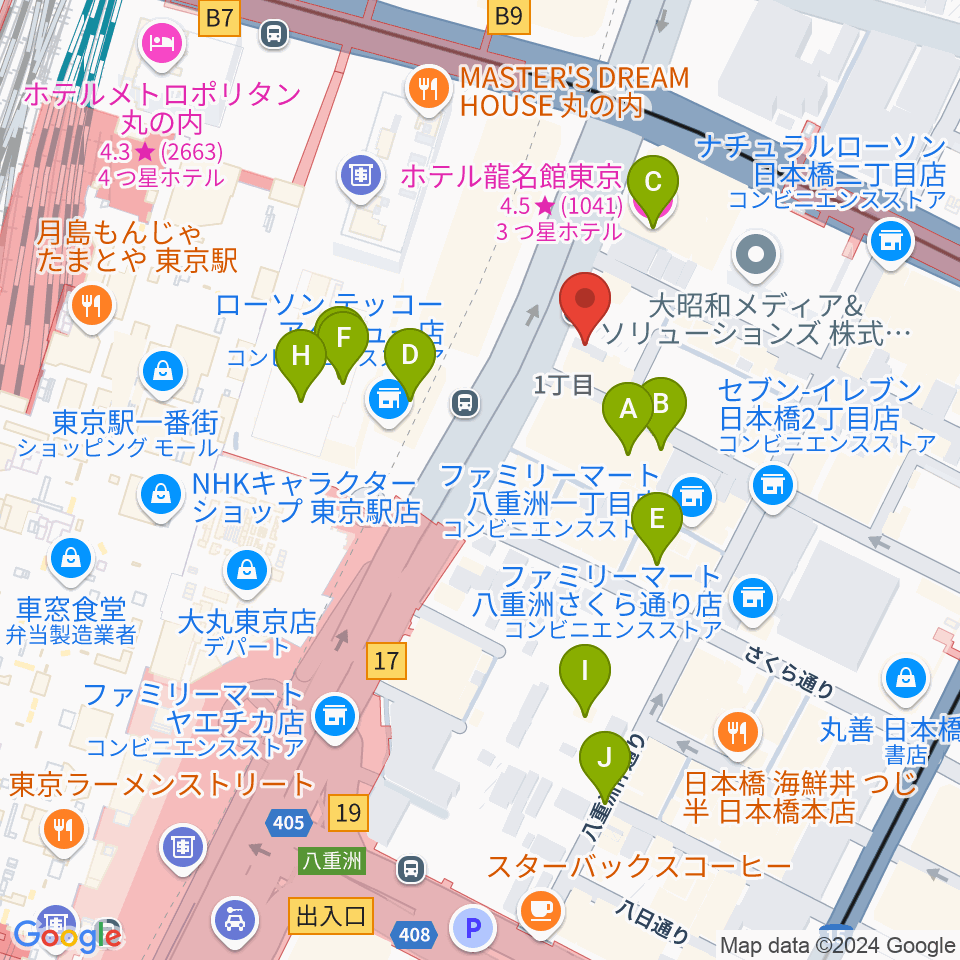 シアーミュージック 東京校周辺のホテル一覧地図