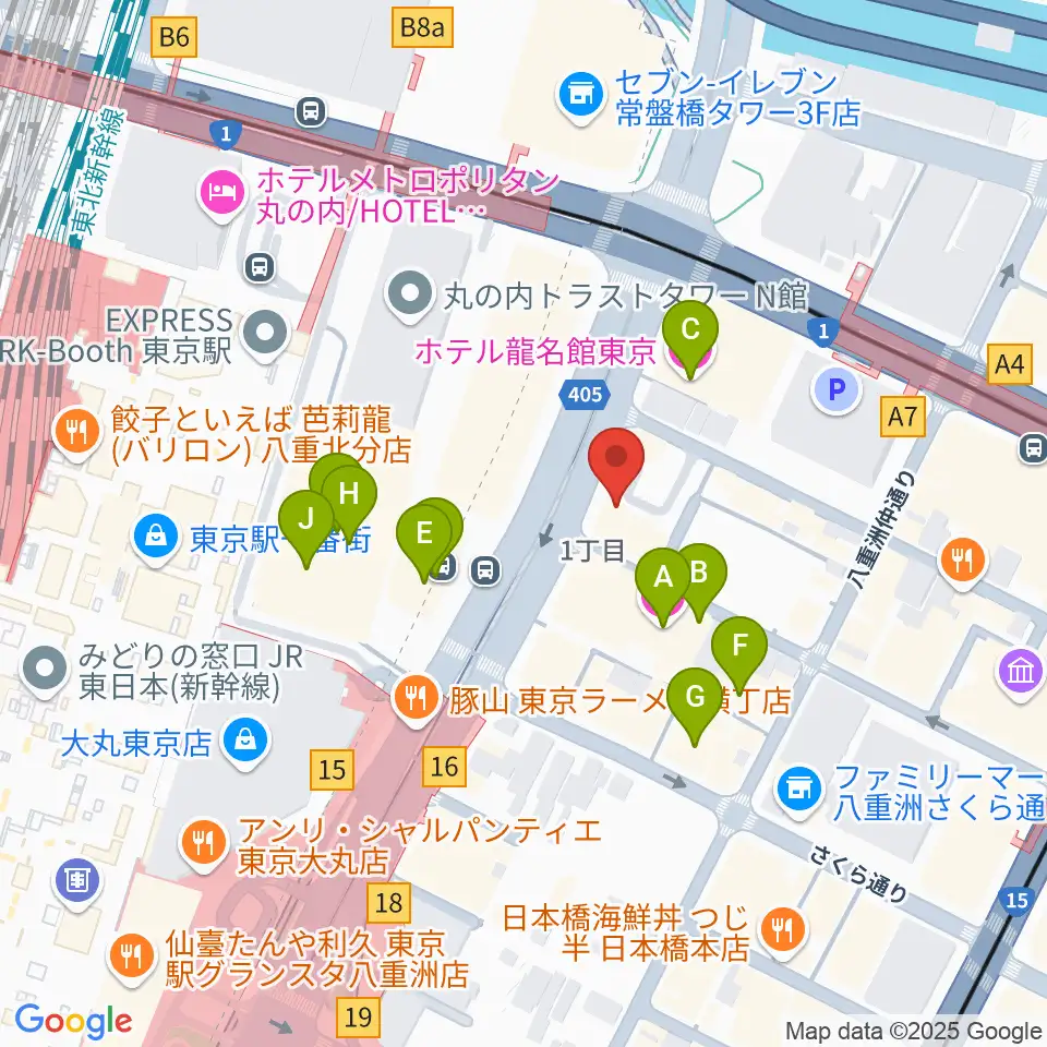 シアーミュージック 東京校周辺のホテル一覧地図