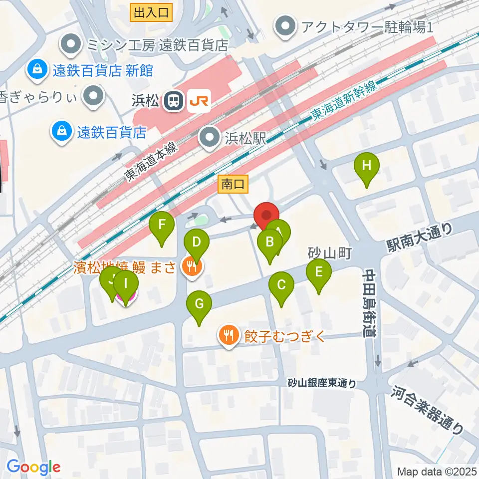 シアーミュージック 浜松校周辺のホテル一覧地図