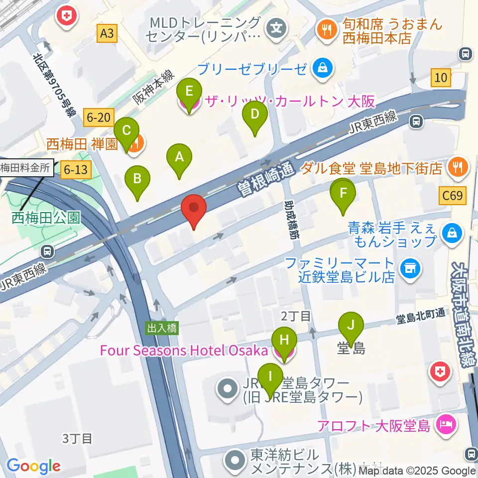 シアーミュージック 大阪校周辺のホテル一覧地図