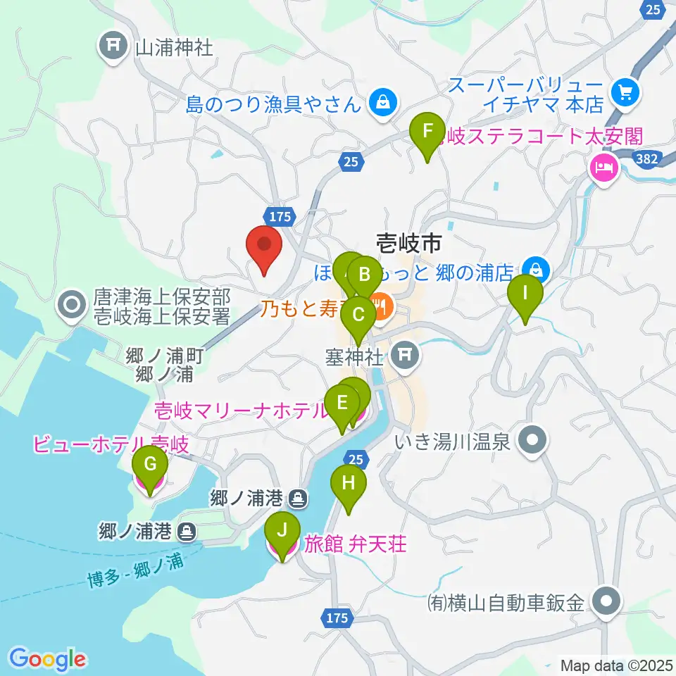 壱岐の島ホール周辺のホテル一覧地図