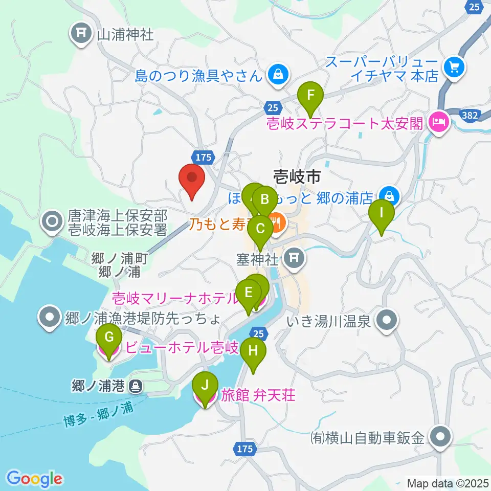 壱岐の島ホール周辺のホテル一覧地図