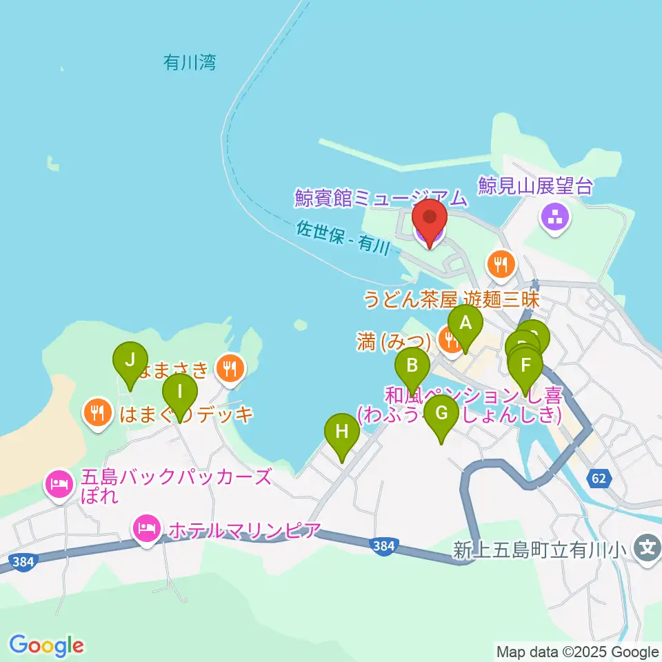 鯨賓館ミュージアム・ホール周辺のホテル一覧地図