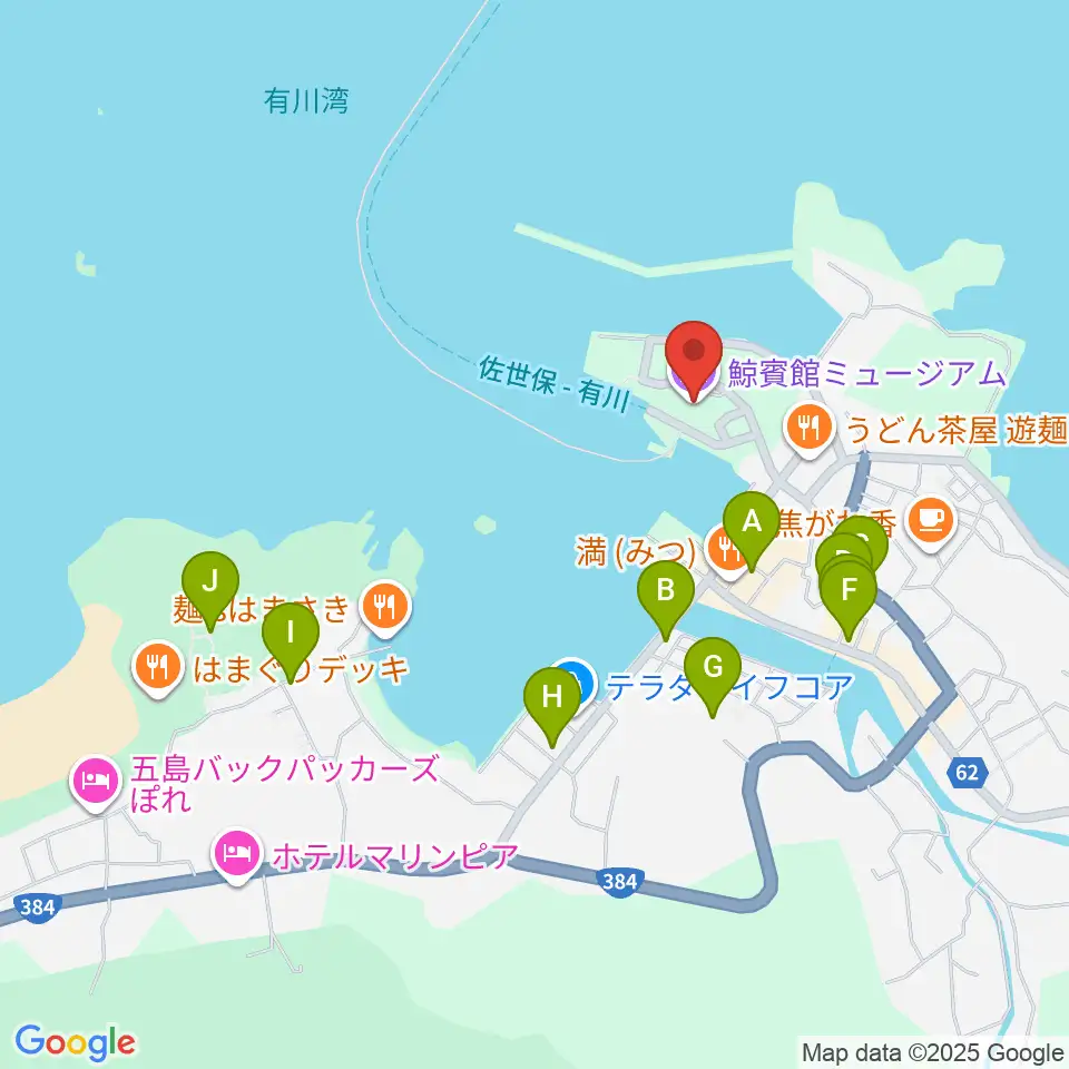 鯨賓館ミュージアム・ホール周辺のホテル一覧地図