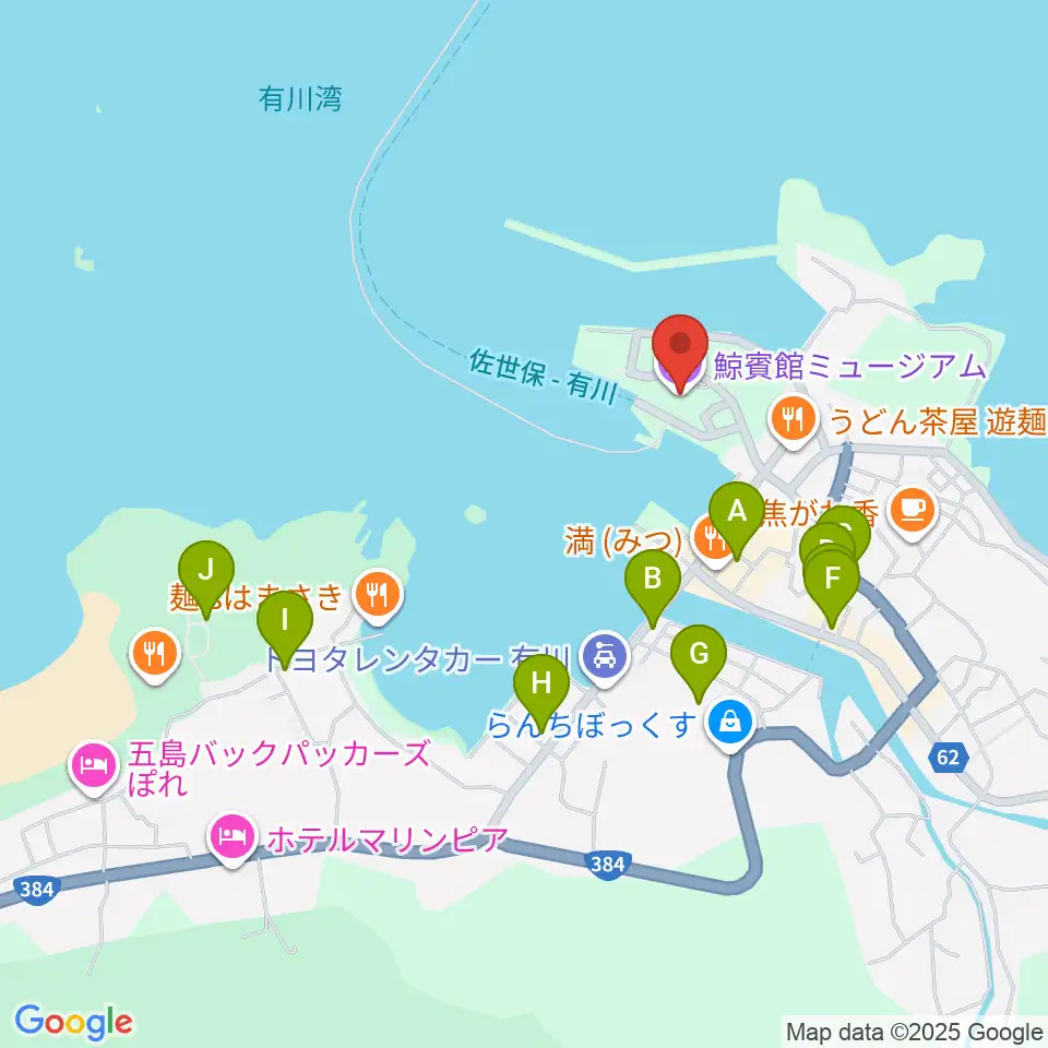 鯨賓館ミュージアム・ホール周辺のホテル一覧地図