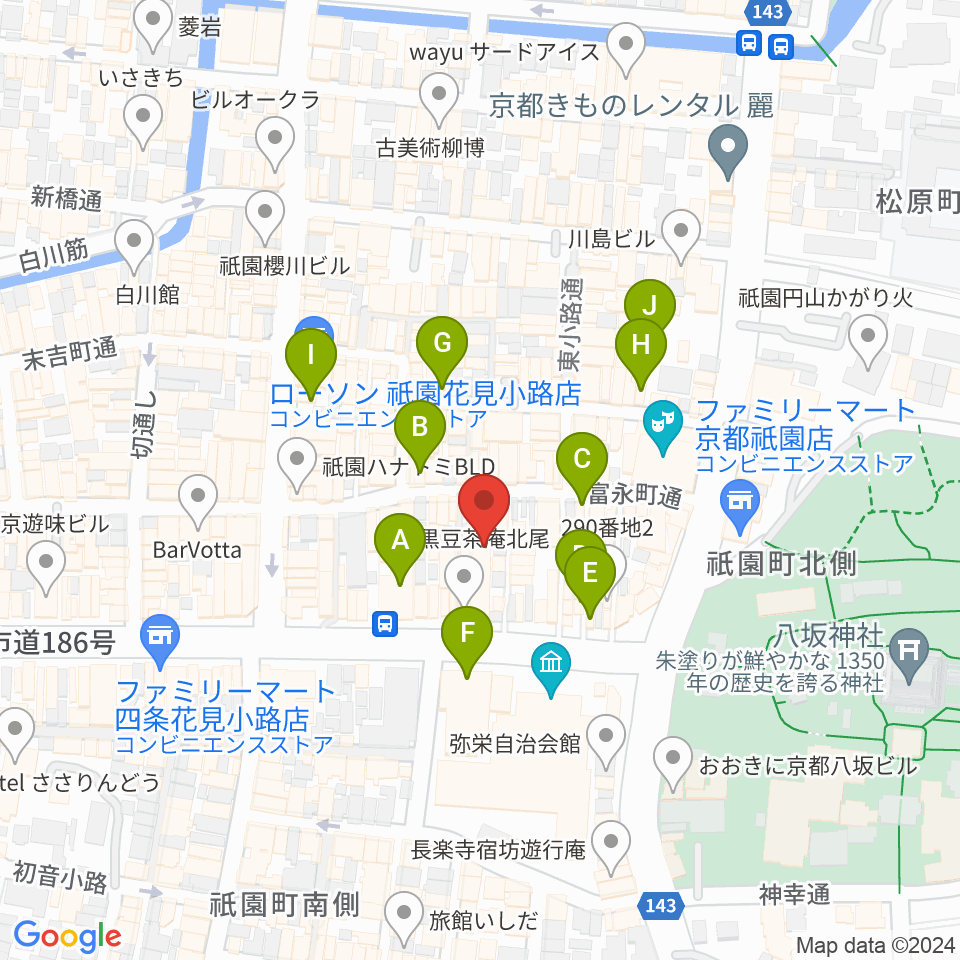 ジョニーエンジェル京都店周辺のホテル一覧地図