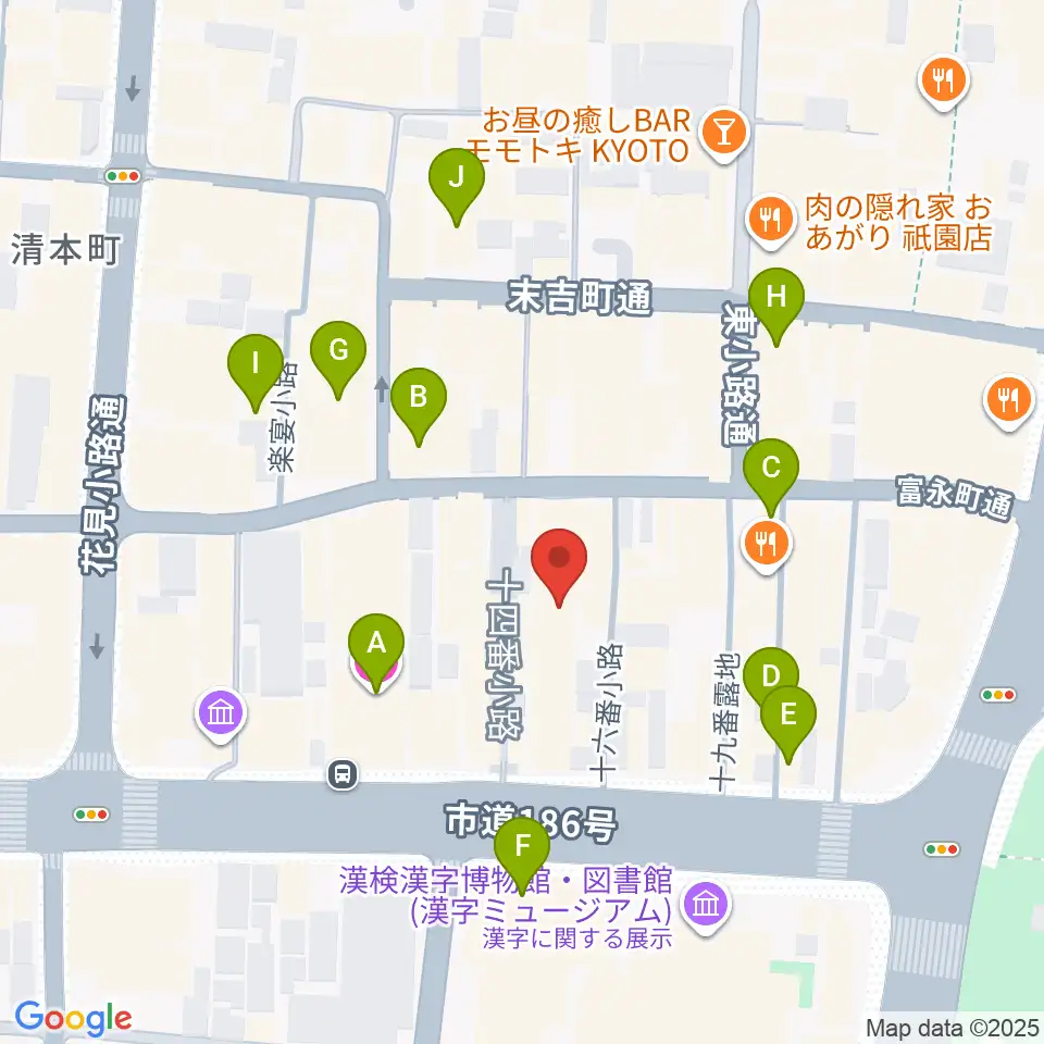 ジョニーエンジェル京都店周辺のホテル一覧地図