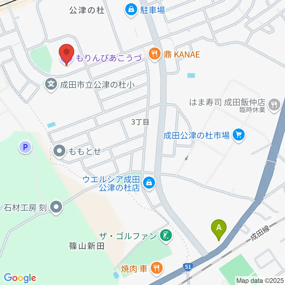 公津の杜コミュニティセンター もりんぴあこうづ周辺のホテル一覧地図