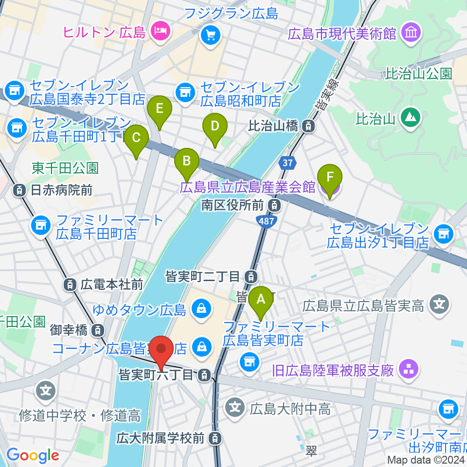 広島BANQUET周辺のホテル一覧地図