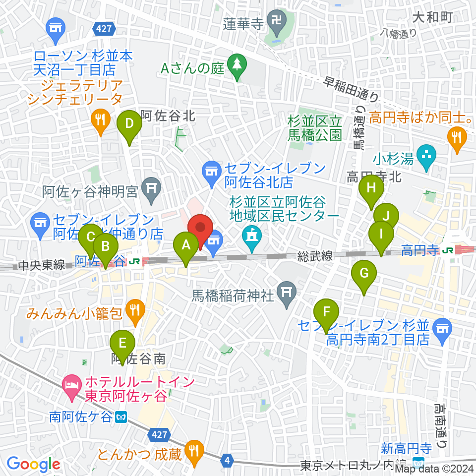 アイネビッテ音楽教室周辺のホテル一覧地図