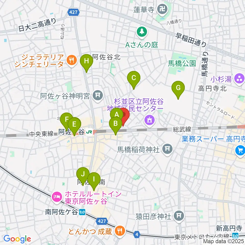 アイネビッテ音楽教室周辺のホテル一覧地図