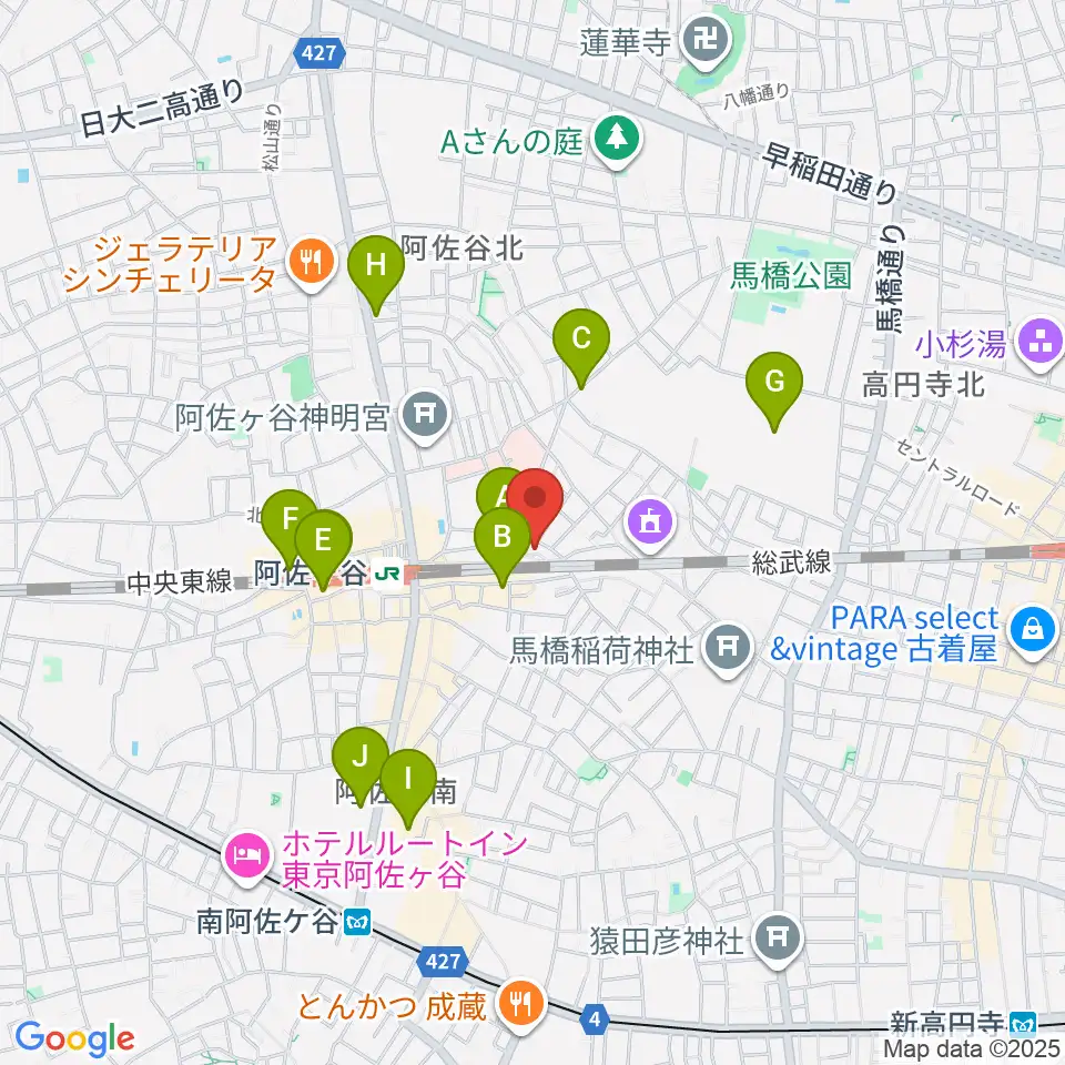 アイネビッテ音楽教室周辺のホテル一覧地図