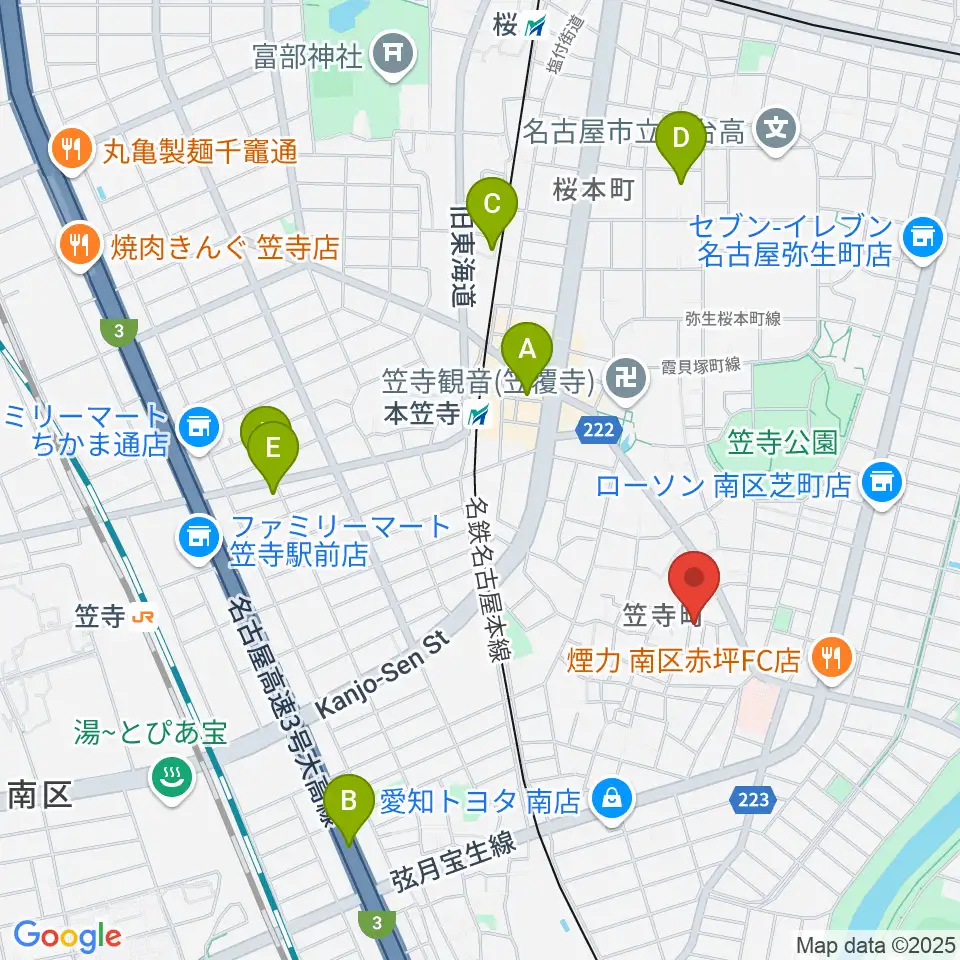 カジタ・ミュージック・スクール南教室周辺のホテル一覧地図