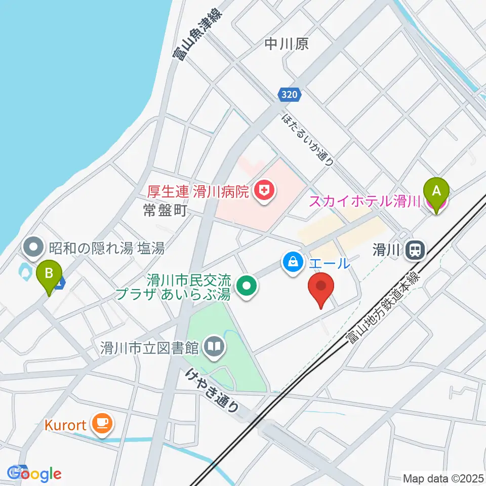 開進堂楽器 MPC滑川周辺のホテル一覧地図