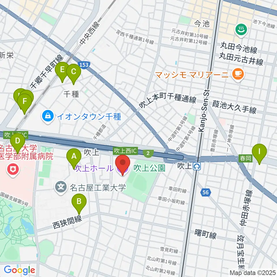 名古屋市中小企業振興会館 吹上ホール周辺のホテル一覧地図