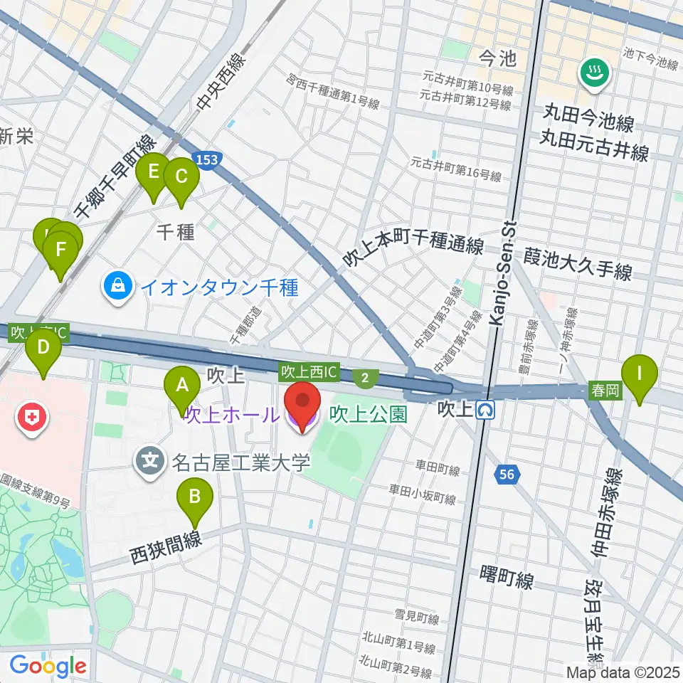 名古屋市中小企業振興会館 吹上ホール周辺のホテル一覧地図