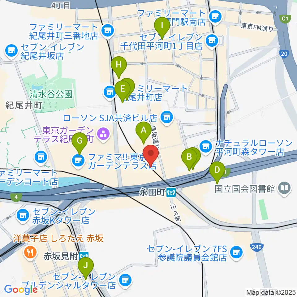 海運クラブ周辺のホテル一覧地図