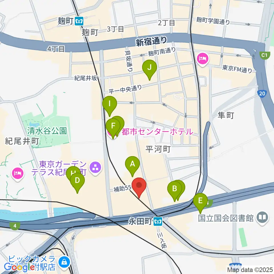 海運クラブ周辺のホテル一覧地図