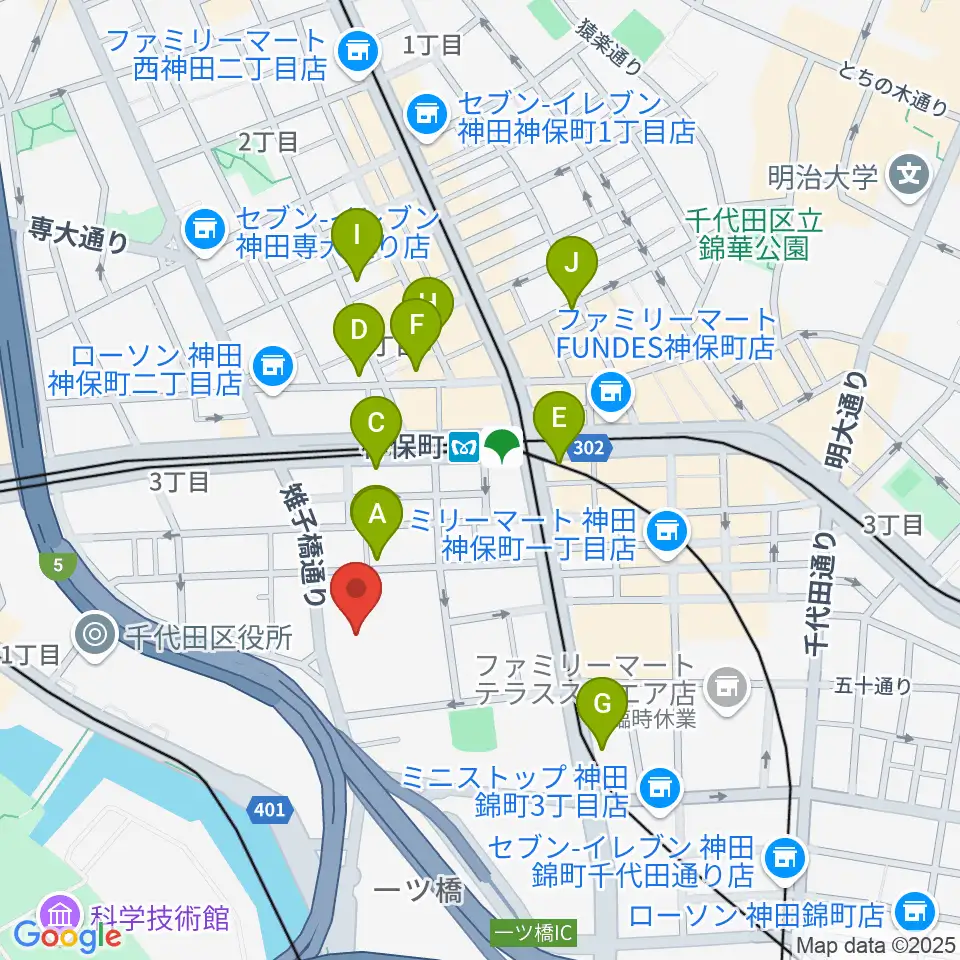 日本教育会館 一ツ橋ホール周辺のホテル一覧地図