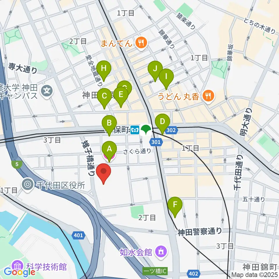 日本教育会館 一ツ橋ホール周辺のホテル一覧地図