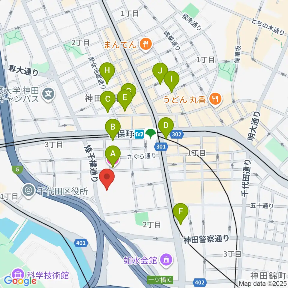 日本教育会館 一ツ橋ホール周辺のホテル一覧地図