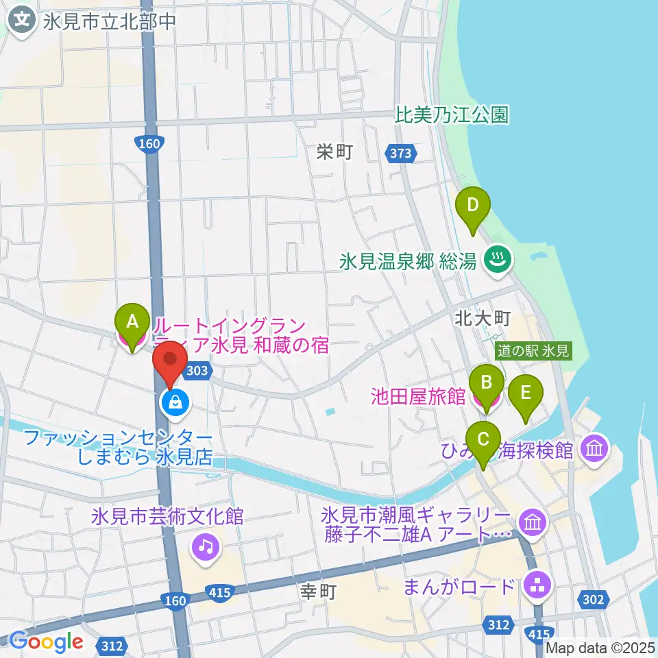 開進堂楽器 MPC氷見周辺のホテル一覧地図