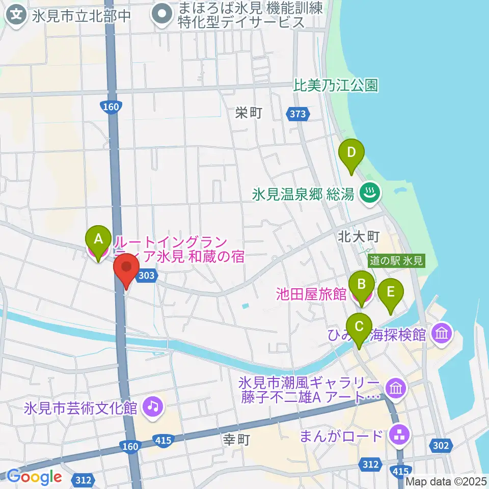 開進堂楽器 MPC氷見周辺のホテル一覧地図