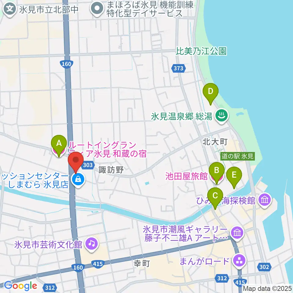 開進堂楽器 MPC氷見周辺のホテル一覧地図