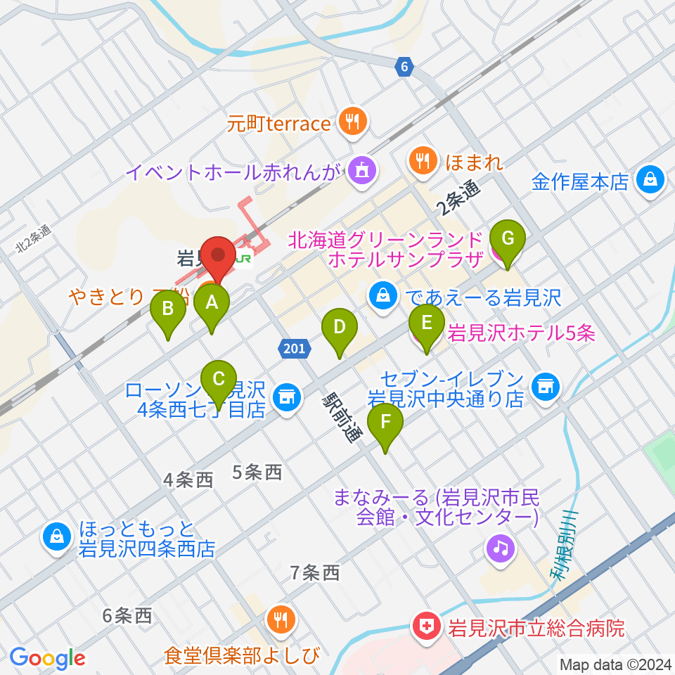 FMはまなす周辺のホテル一覧地図