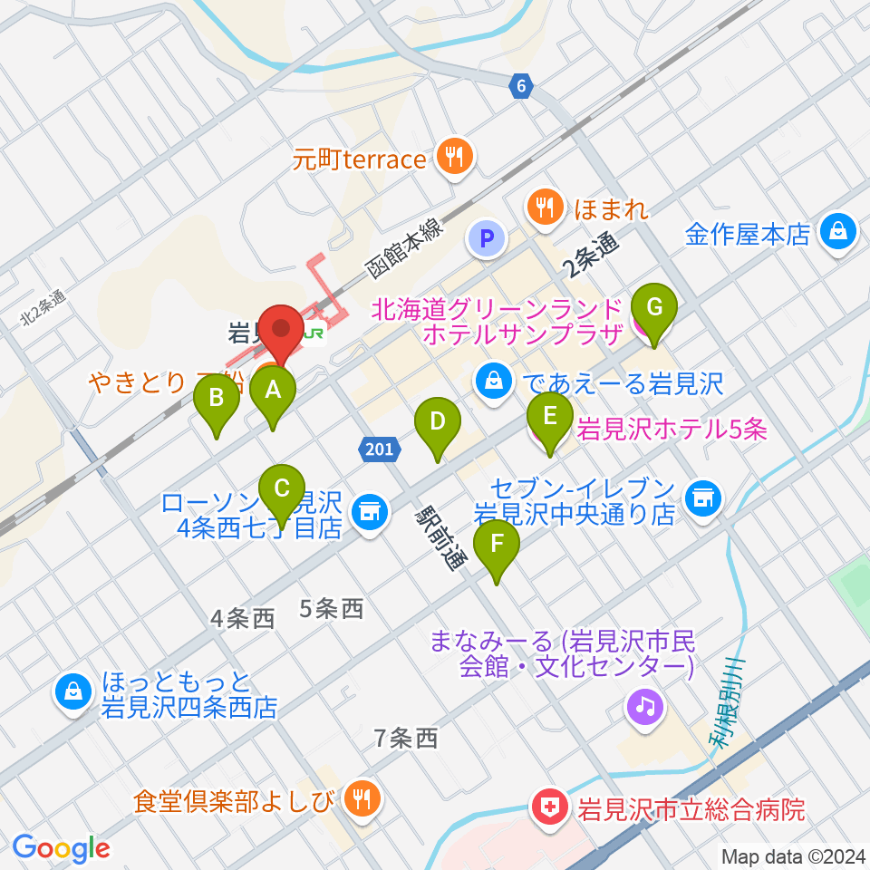 FMはまなす周辺のホテル一覧地図