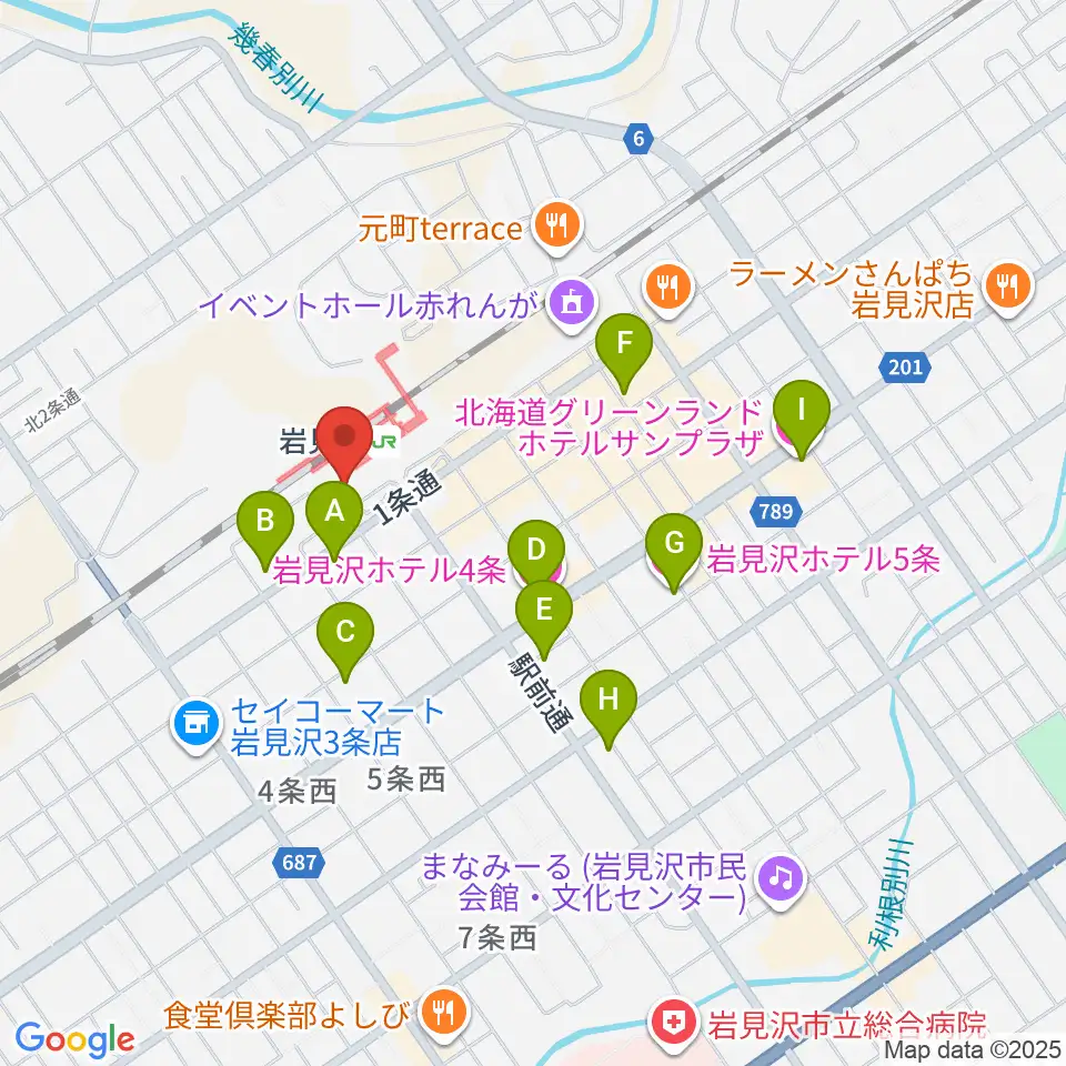 FMはまなす周辺のホテル一覧地図