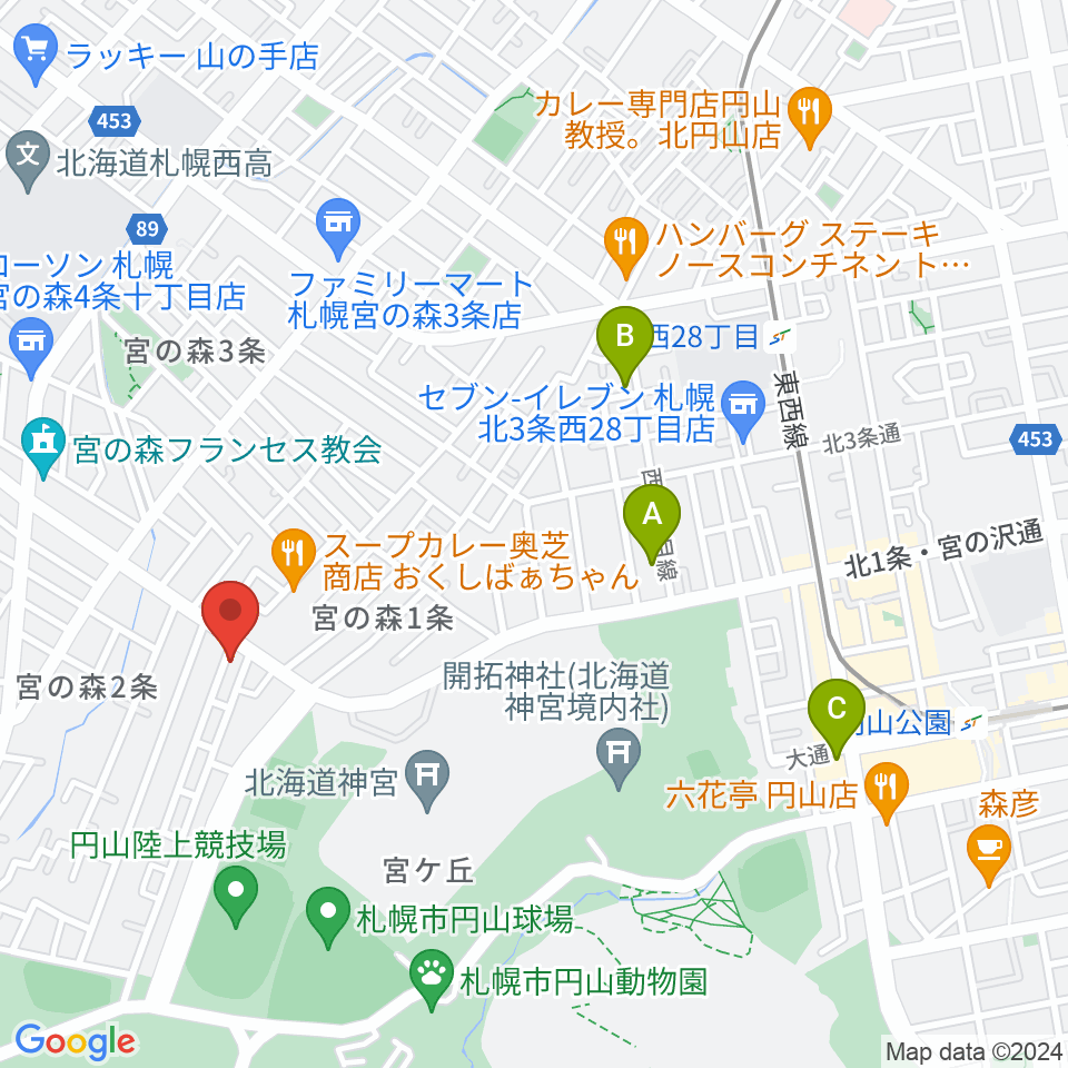 ラジオカロスサッポロ周辺のホテル一覧地図