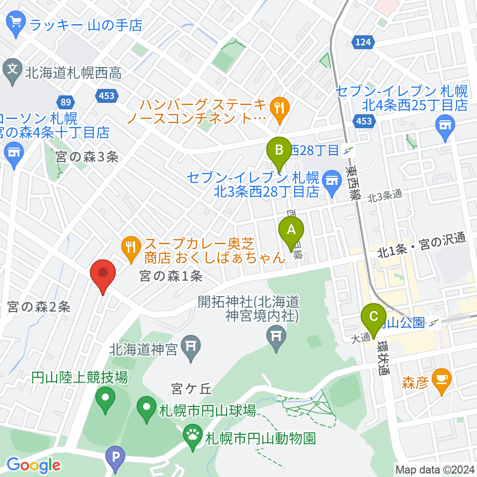 ラジオカロスサッポロ周辺のホテル一覧地図