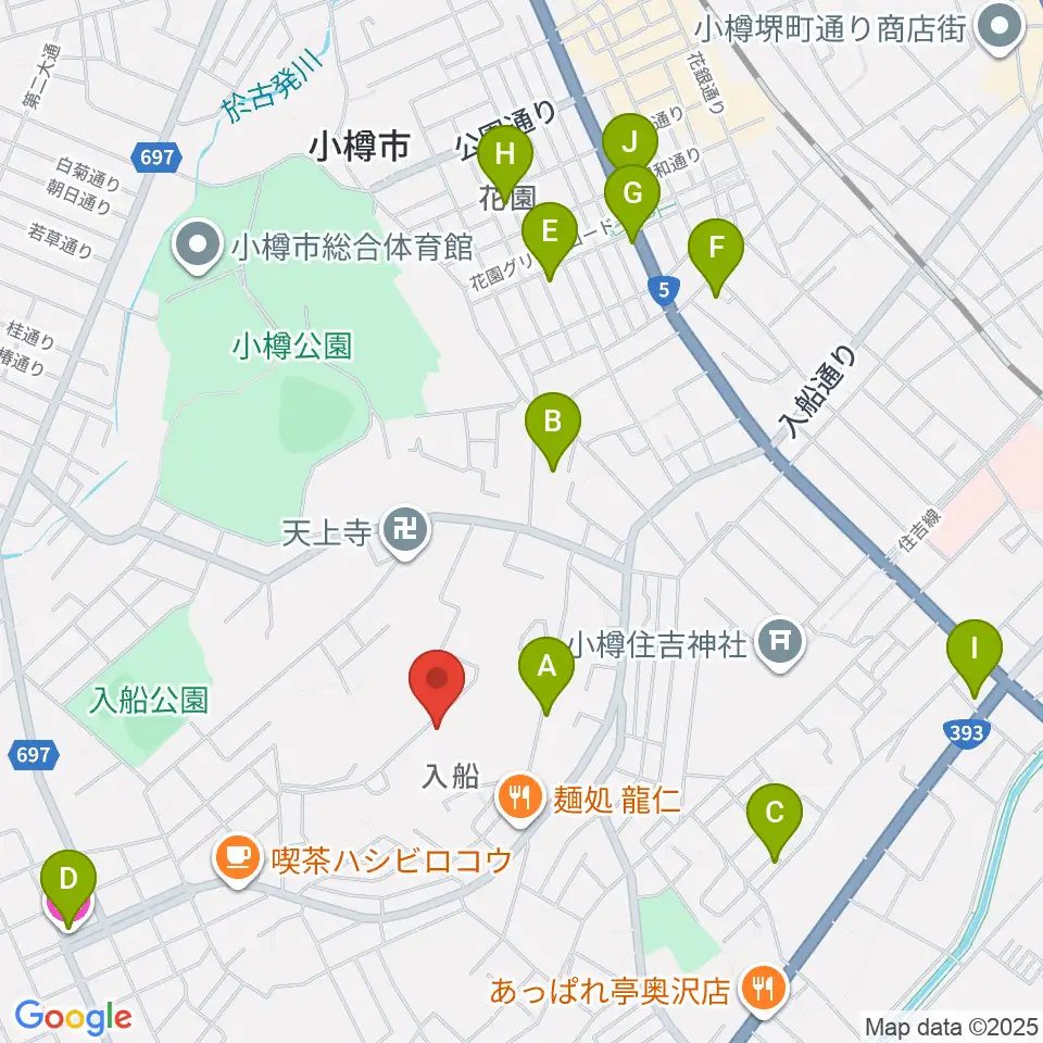 FMおたる周辺のホテル一覧地図