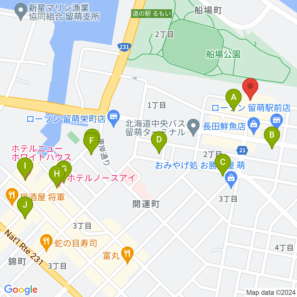 エフエムもえる周辺のホテル一覧地図