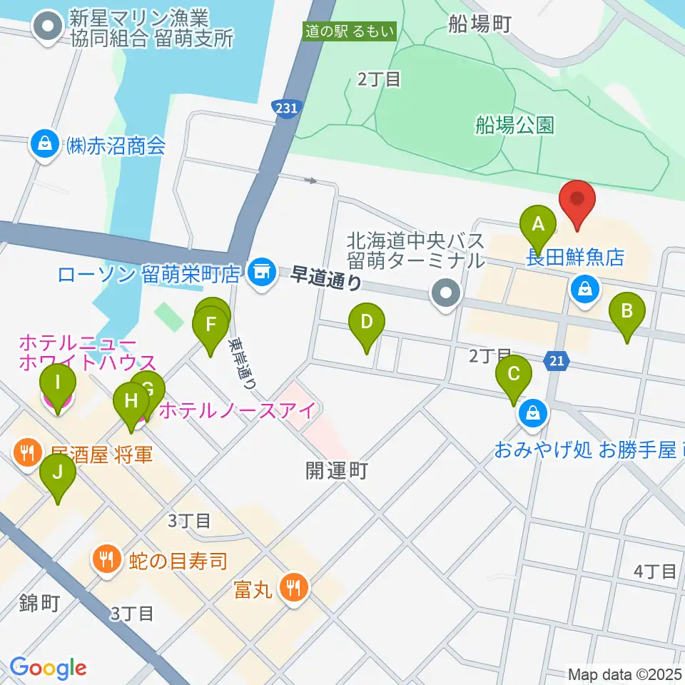 エフエムもえる周辺のホテル一覧地図
