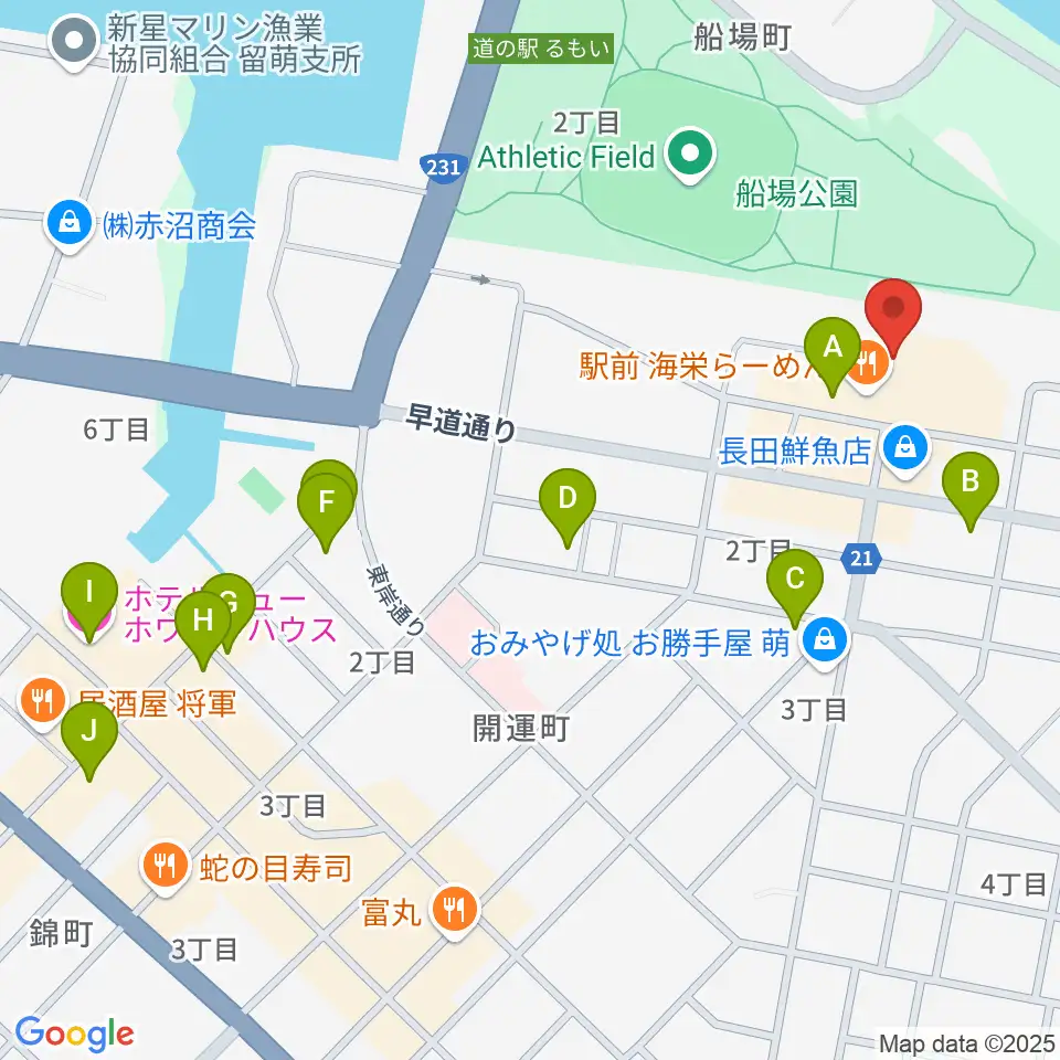 エフエムもえる周辺のホテル一覧地図