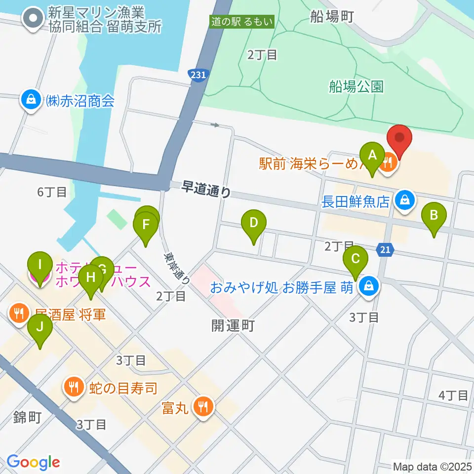 エフエムもえる周辺のホテル一覧地図