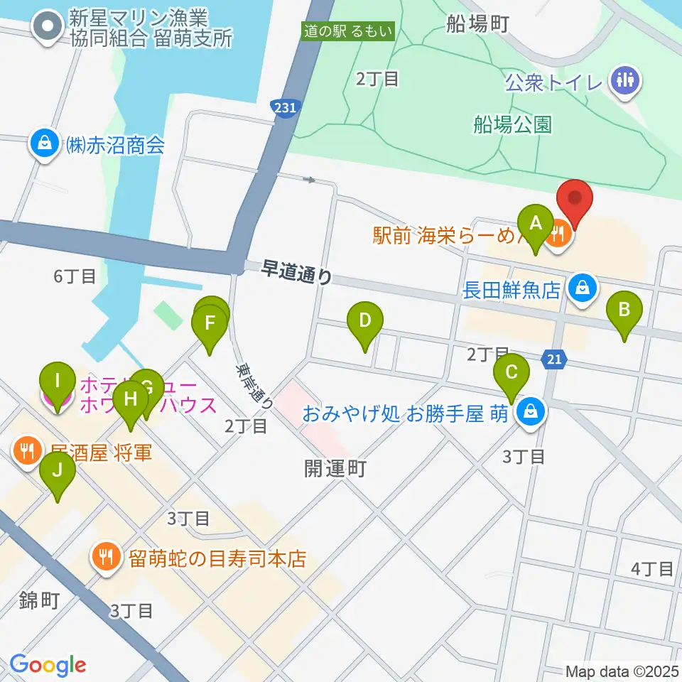 エフエムもえる周辺のホテル一覧地図