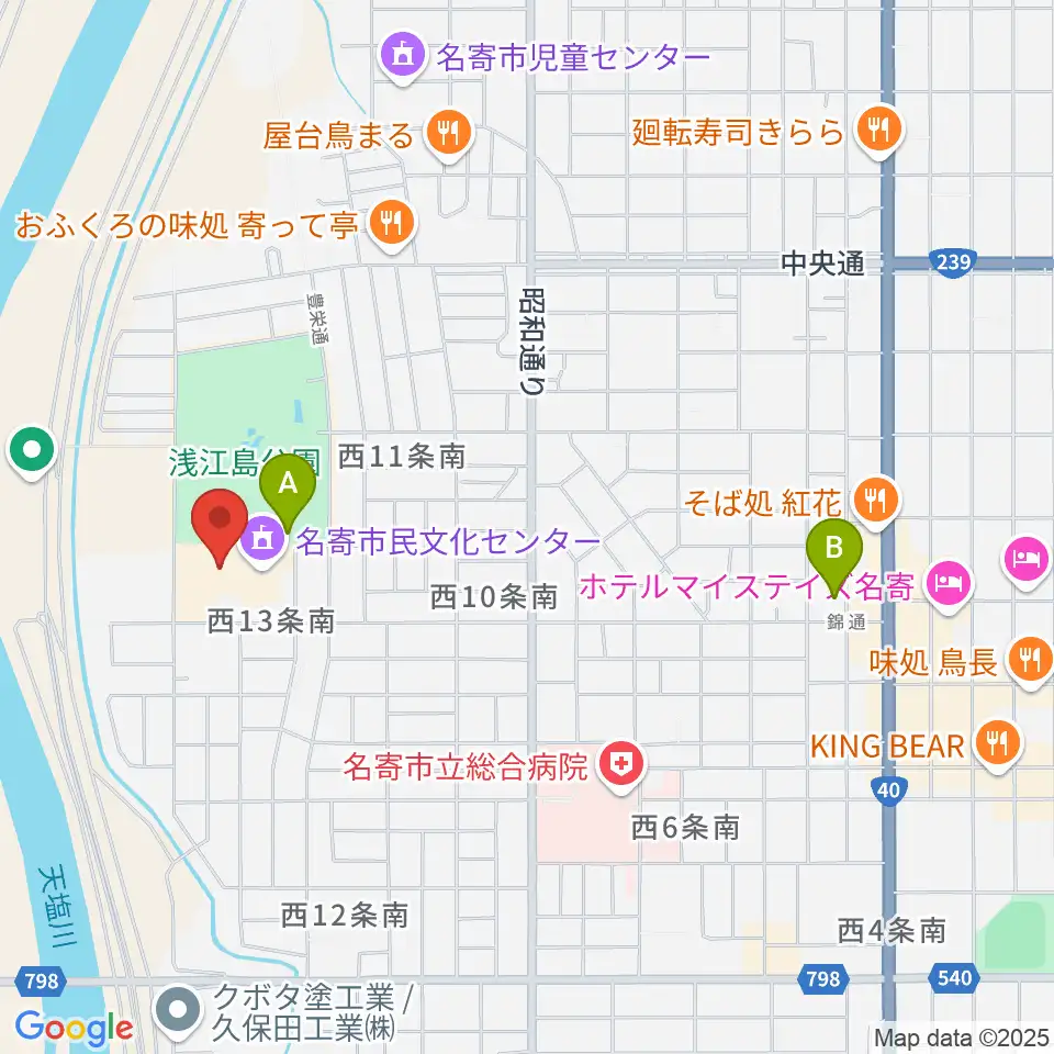 Airてっし周辺のホテル一覧地図